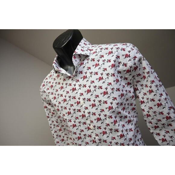 Express Slim Fit Dress Shirt Floral Button Up Long Sleeve Mens Sz Medium - Picture 2 of 9